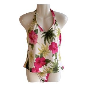 Island Escape Multi Color Printed Swimsuit  Tank Padded And‎ Bikini Sz 12